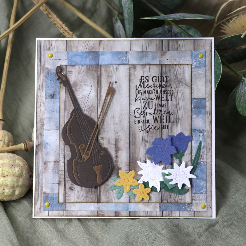 Holzstempel es gibt Menschen