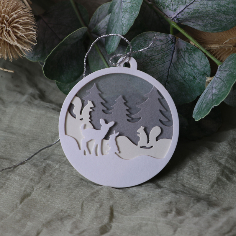Stanzschablonen-Set Layer Anhänger Winterwald