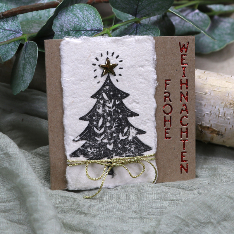 Stanzschablone Frohe Weihnachten (vertikal)