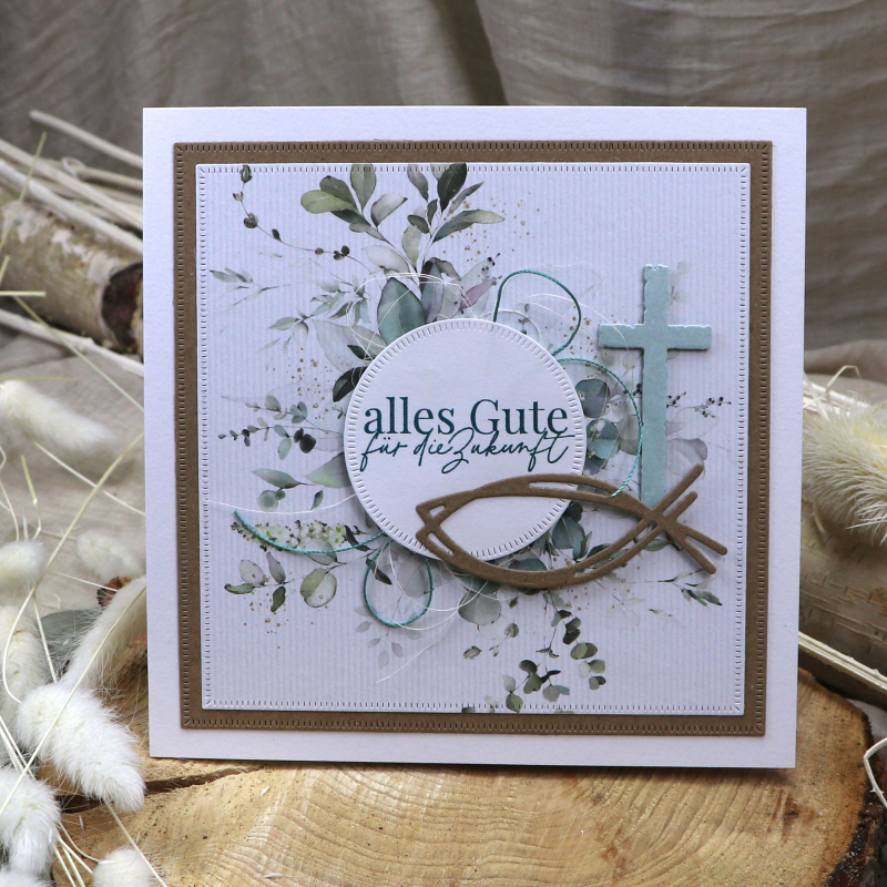 Holzstempel alles Gute für die Zukunft