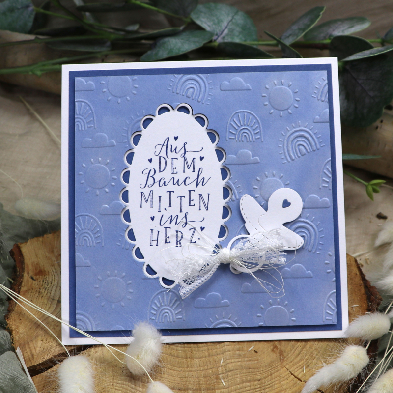 Stanzschablonen-Set Oval mit Rosettenmuster *