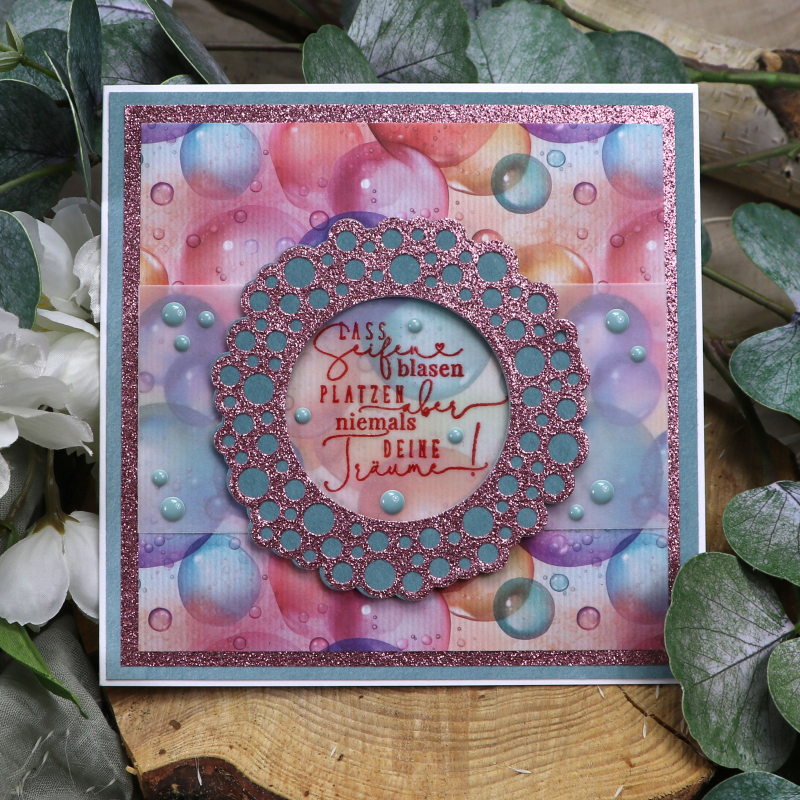 Glitterpapier selbstklebend - hellrosa