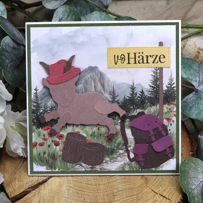 Stanzschablonen-Set Steinbockfamilie Derungs