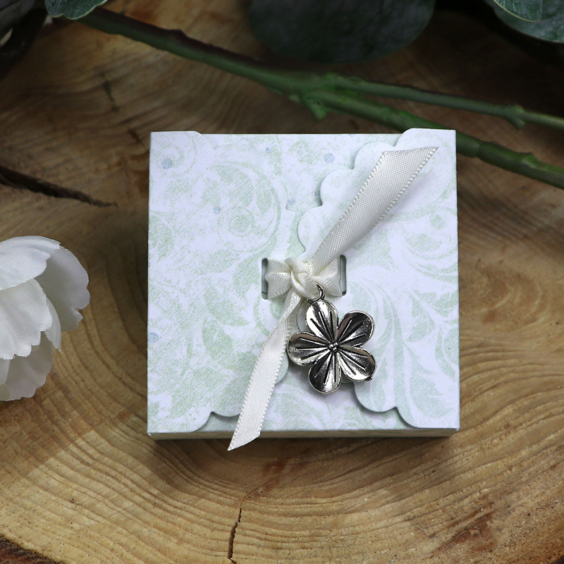 Anhänger Blume silber (10 Stück)