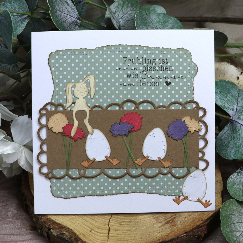 Stanzschablonen-Set Ei mit Hühnerfüsschen