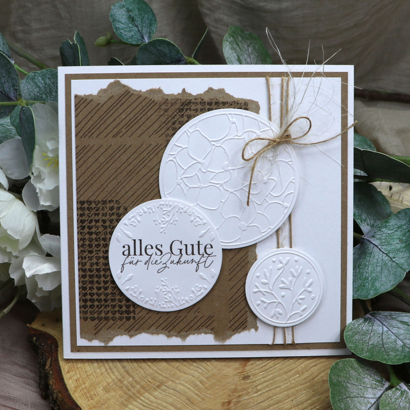 Holzstempel alles Gute für die Zukunft