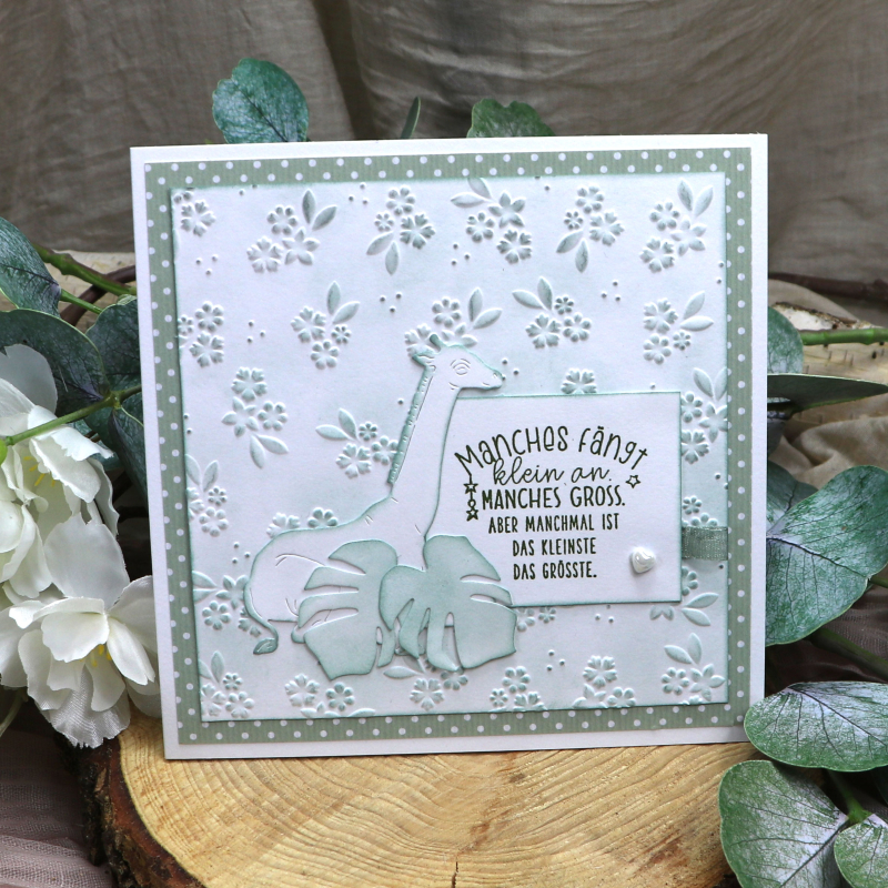 Holzstempel Manches fängt klein an