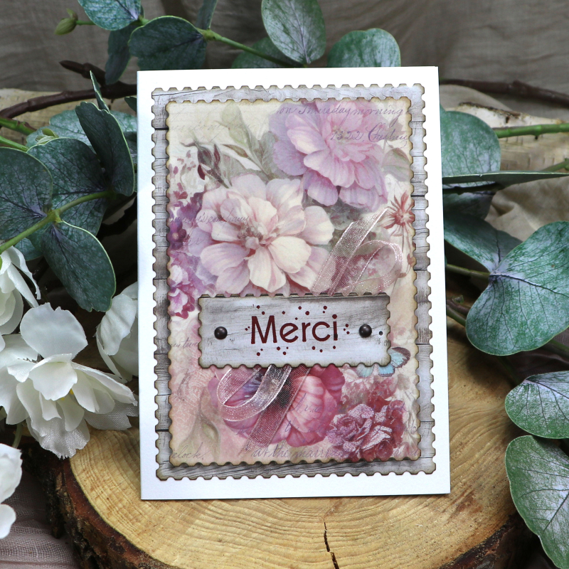 Designpapier Blumen rustikal