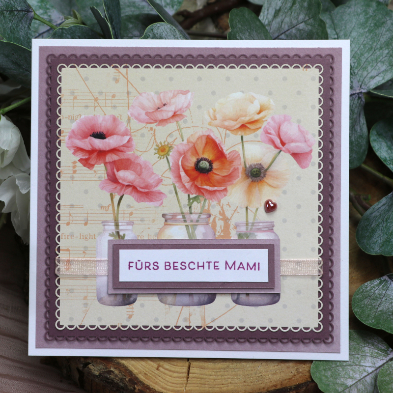 Stanzschablonen-Set Quadrat mit offenem Wellenrand