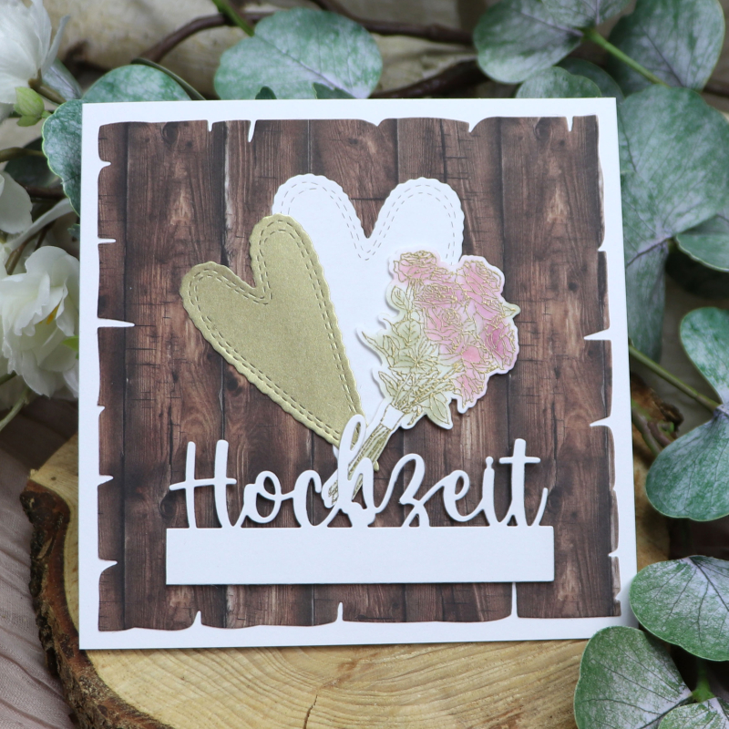 Designpapier Holzlatten braun