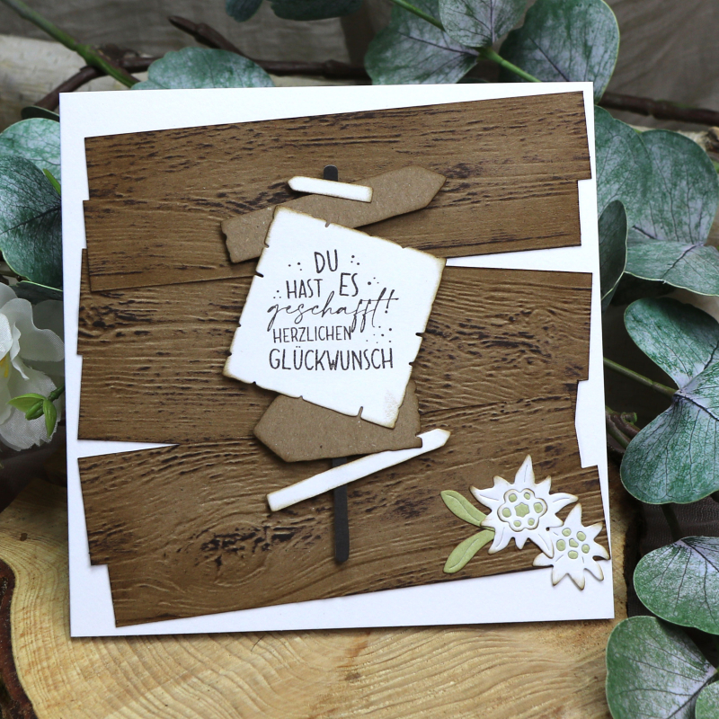 Prägeschablone 3D Holz A5
