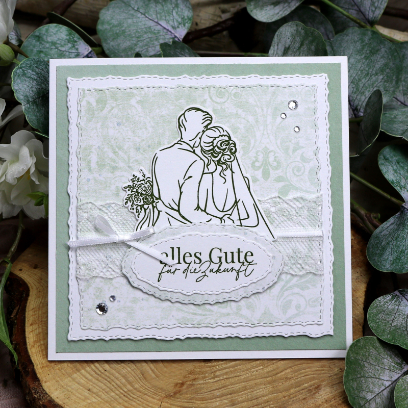 Holzstempel alles Gute für die Zukunft