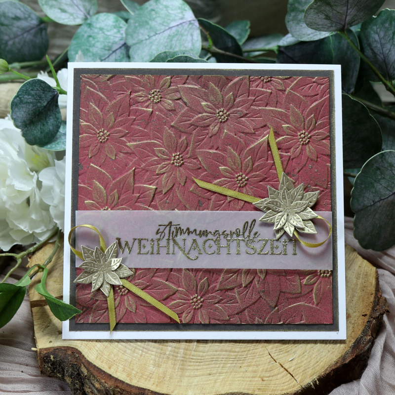 Prägeschablone 3D Weihnachtsrose