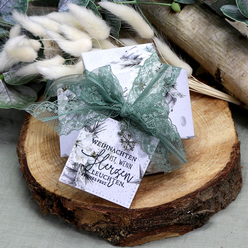 Holzstempel Weihnachten ist, wenn Herzen leuchten