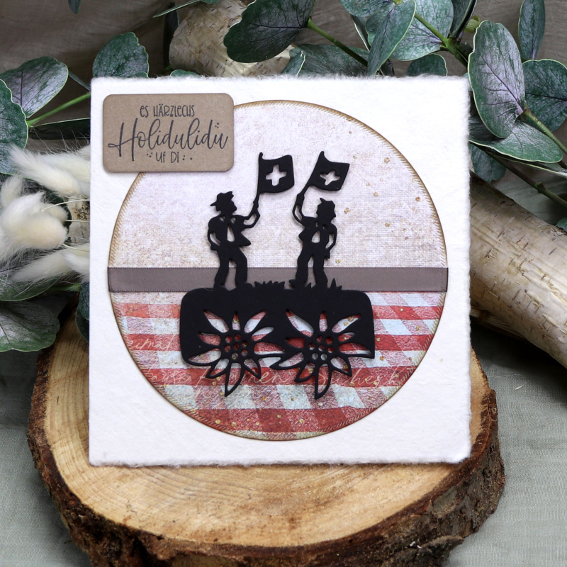 Stanzschablone Fahnenschwingen