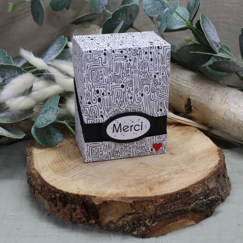 Holzstempel Merci