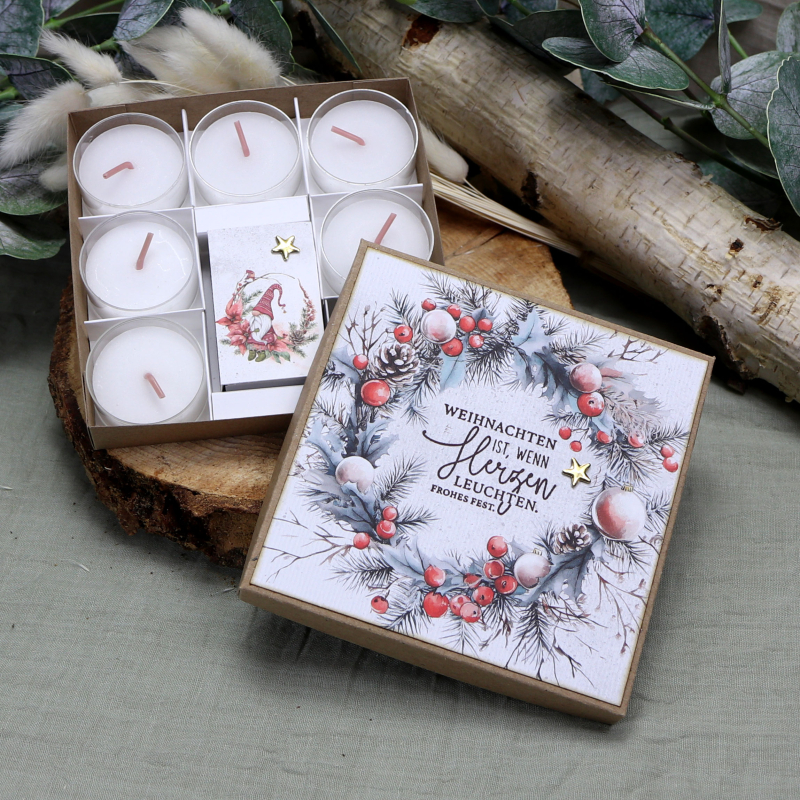 Holzstempel Weihnachten ist, wenn Herzen leuchten