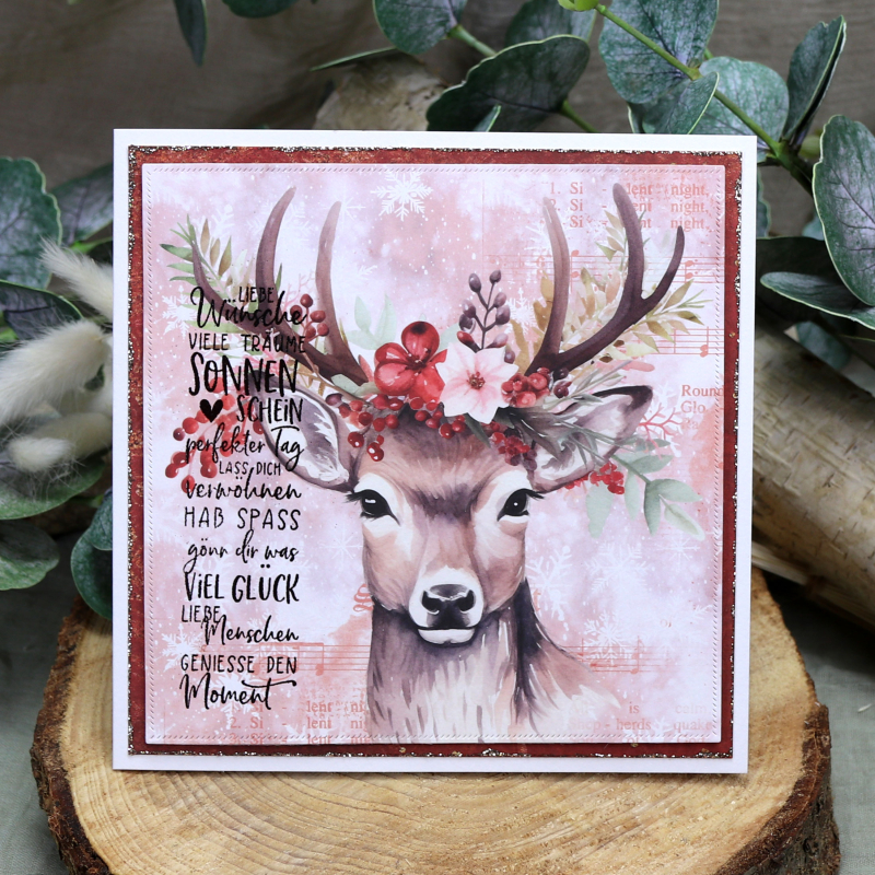 Designpapier tierische Winterzeit