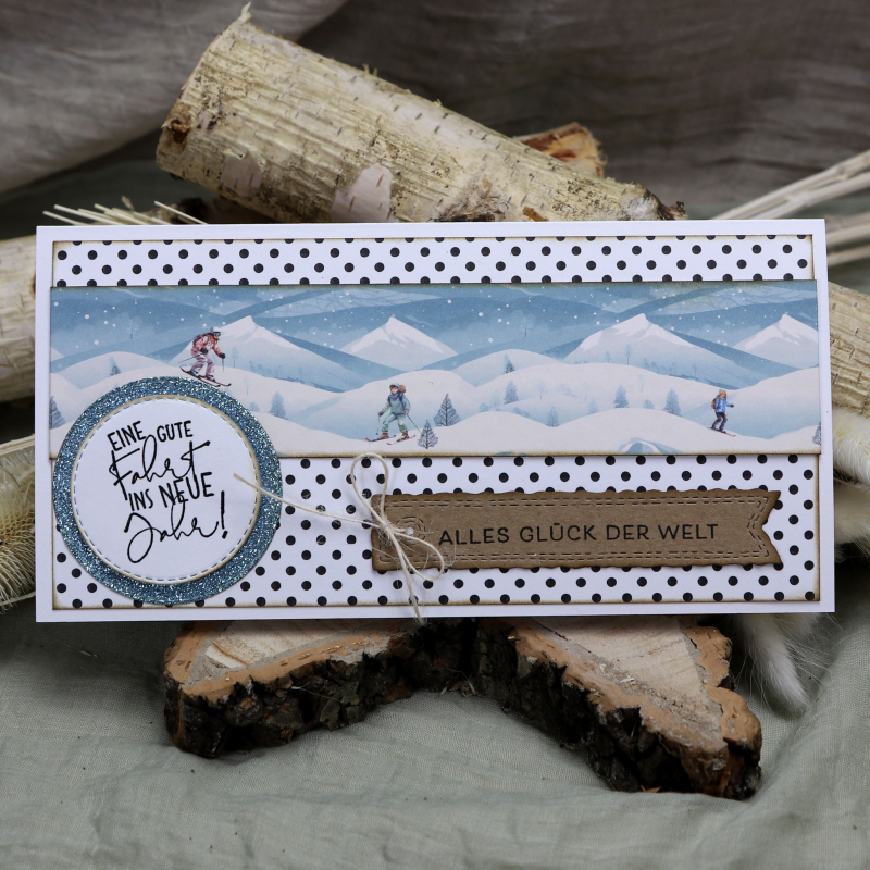 Holzstempel eine gute Fahrt ins neue Jahr!