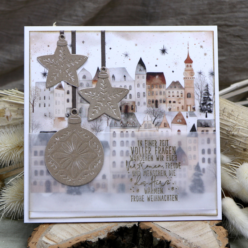 Designpapier Winterdorf