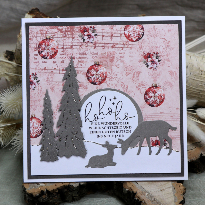 Designpapier Weihnachtskugeln