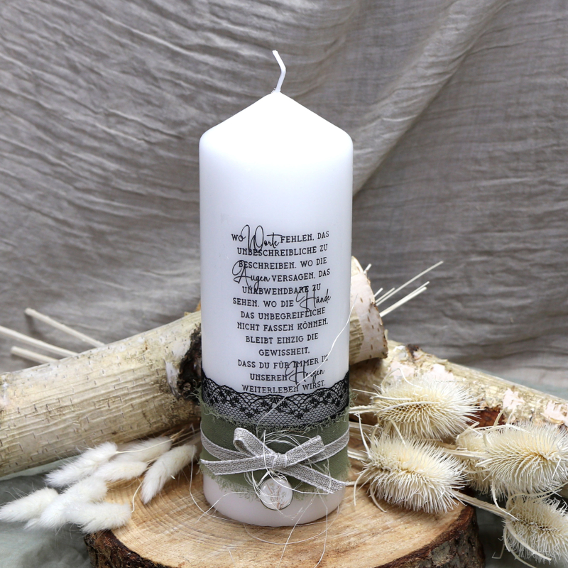 Holzstempel wo Worte fehlen