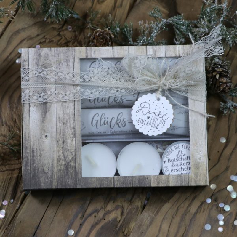 Anleitung Verpackung für Teesticks und Teelichter