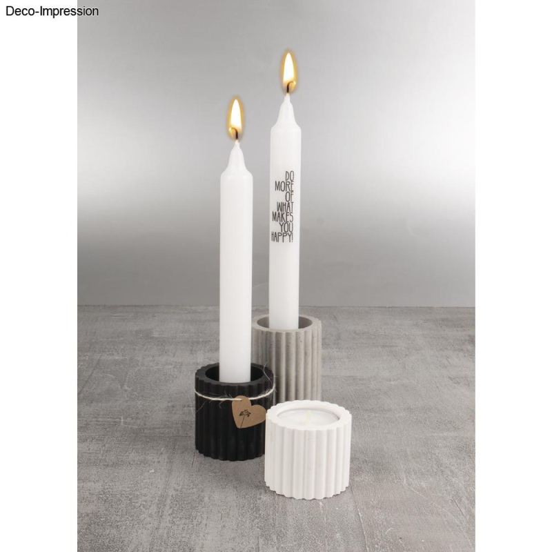 Giessform Silikon Kerzenhalter geriffelt