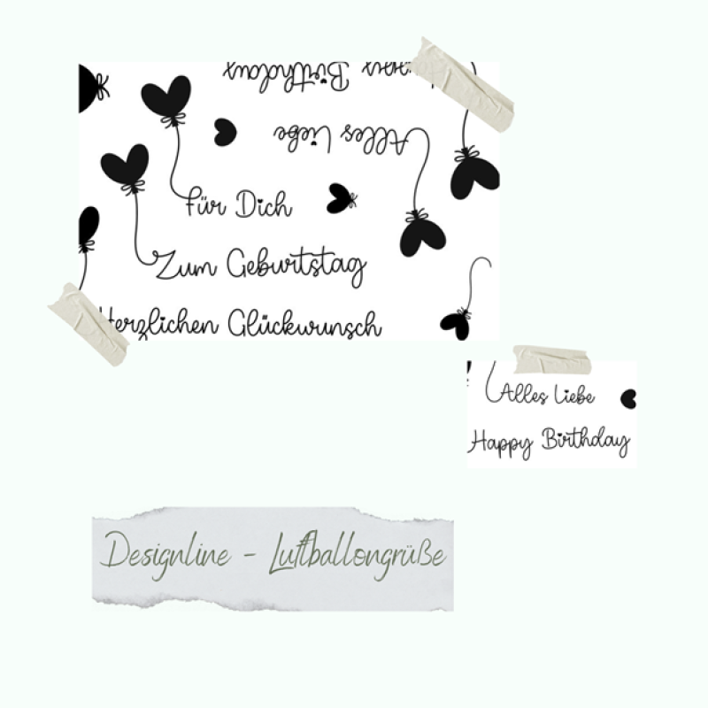 Klarsichtstempel-Set Luftballongrüsse