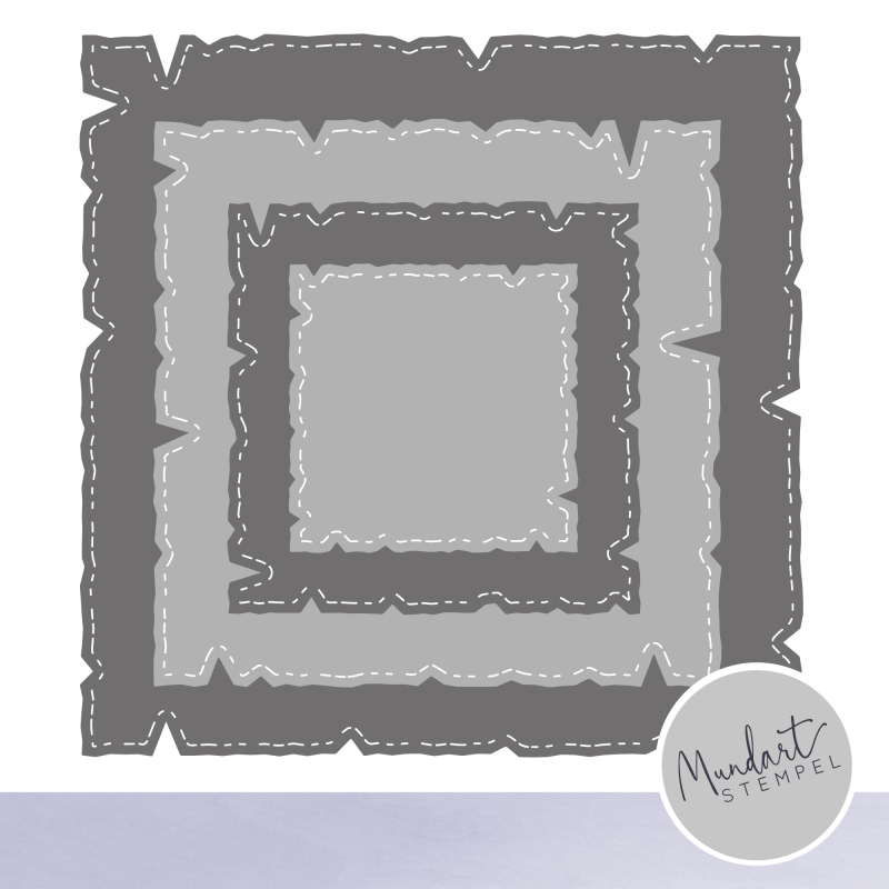 Stanzschablonen-Set Quadrate Vintage