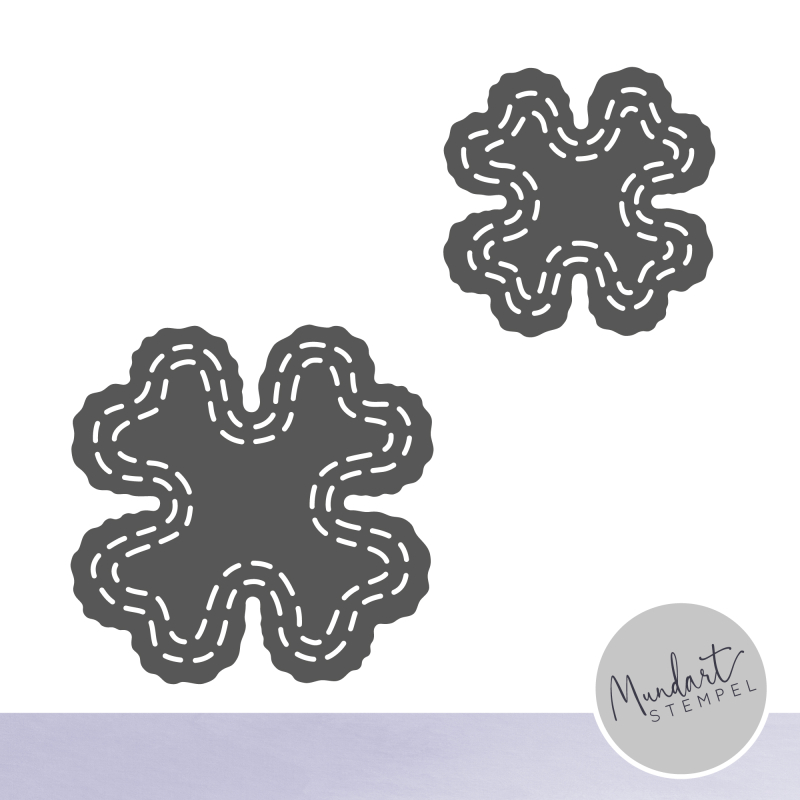 Stanzschablonen-Set Kleeblatt klein und mittel
