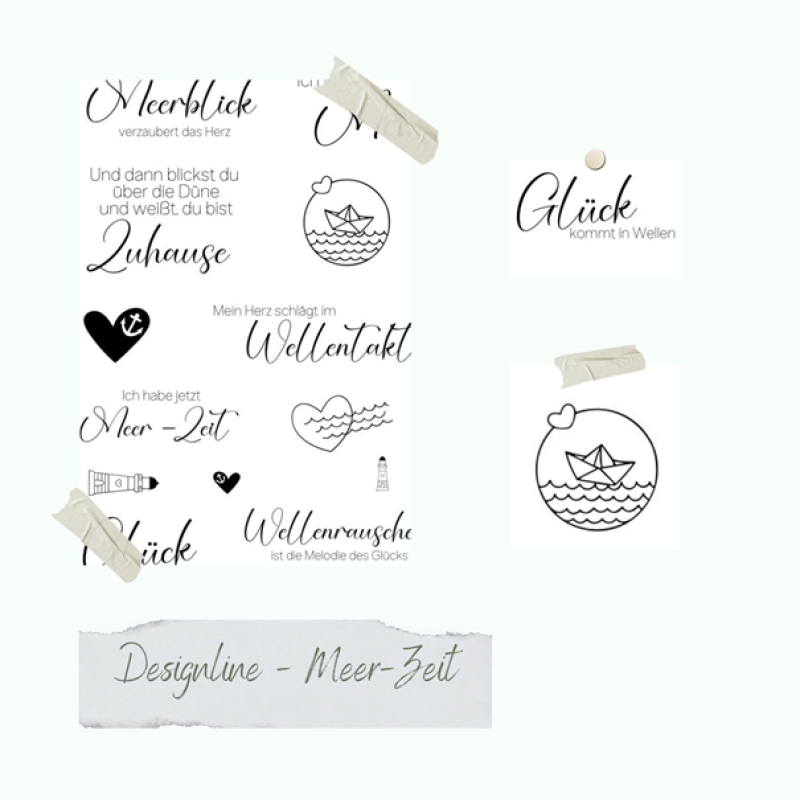Klarsichtstempel-Set Meer-Zeit