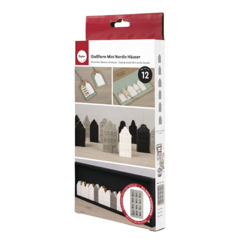 Giessform Silikon Mini Nordic Häuser