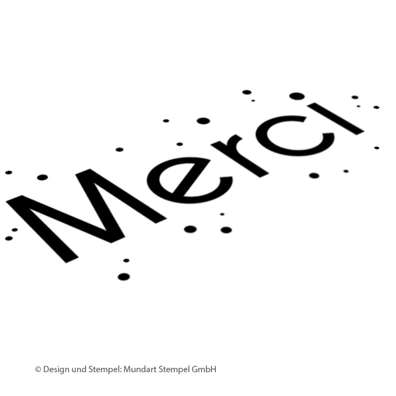 Holzstempel Merci