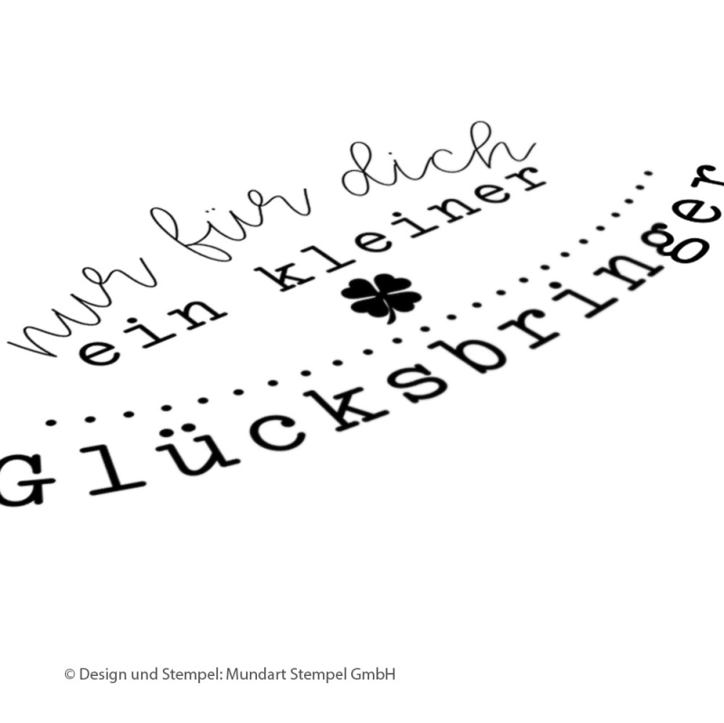 Holzstempel nur für dich ein kleiner Glücksbringer