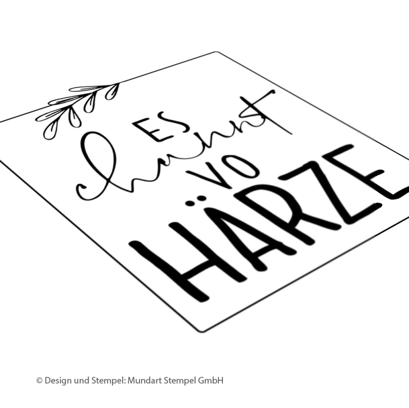 Holzstempel es chunnt vo Härze