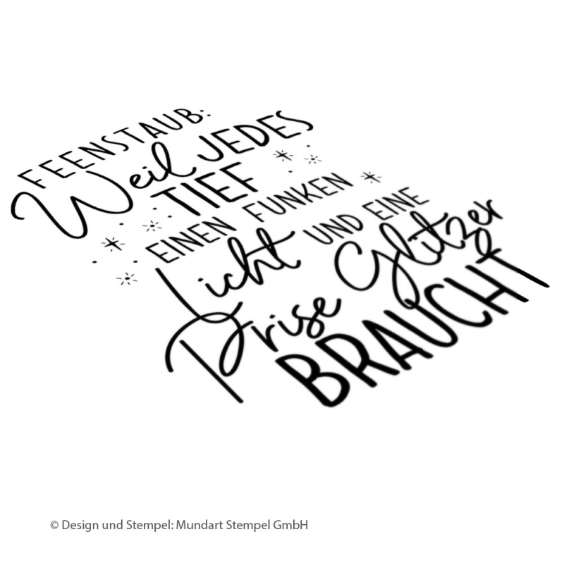 Holzstempel Feenstaub