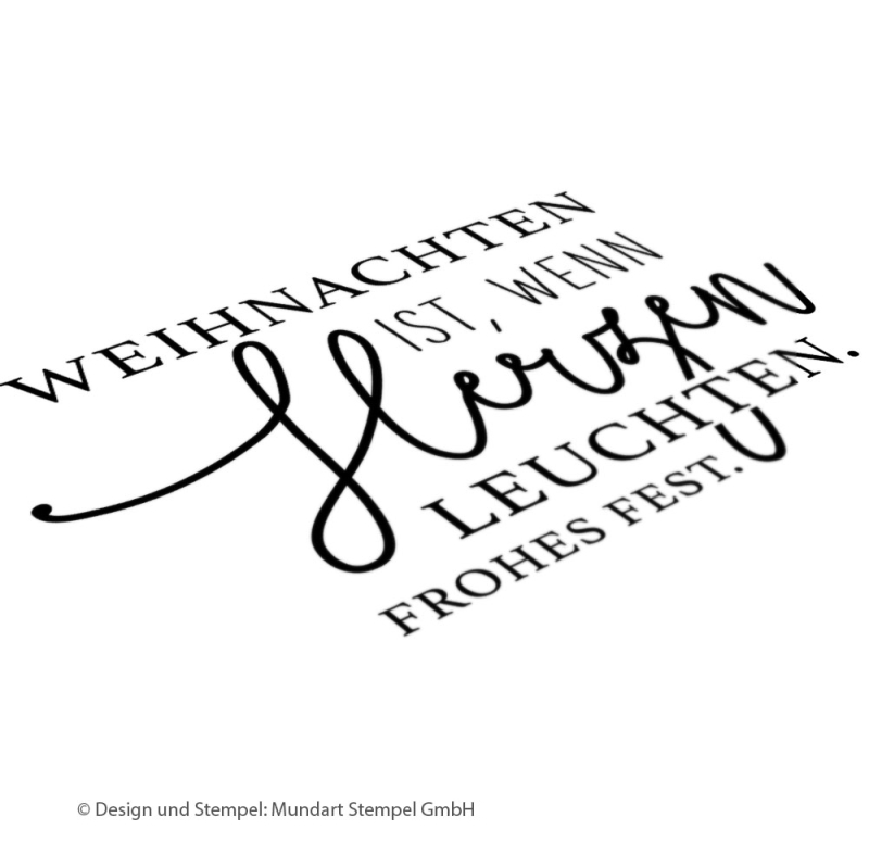 Holzstempel Weihnachten ist, wenn Herzen leuchten