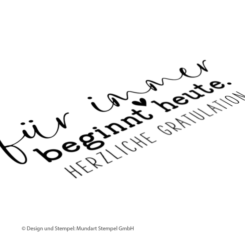 Holzstempel für immer beginnt heute