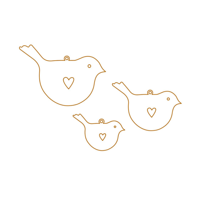 Stanzschablonen-Set Skandi Vögel