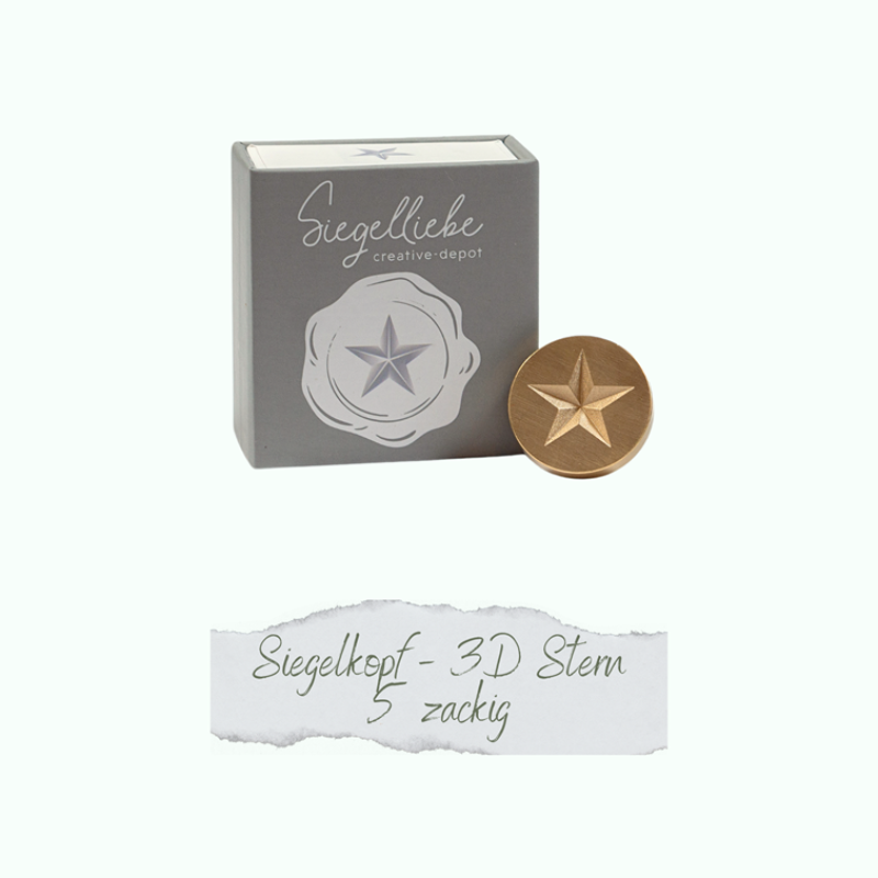 Siegelkopf 3D Stern 5-zackig