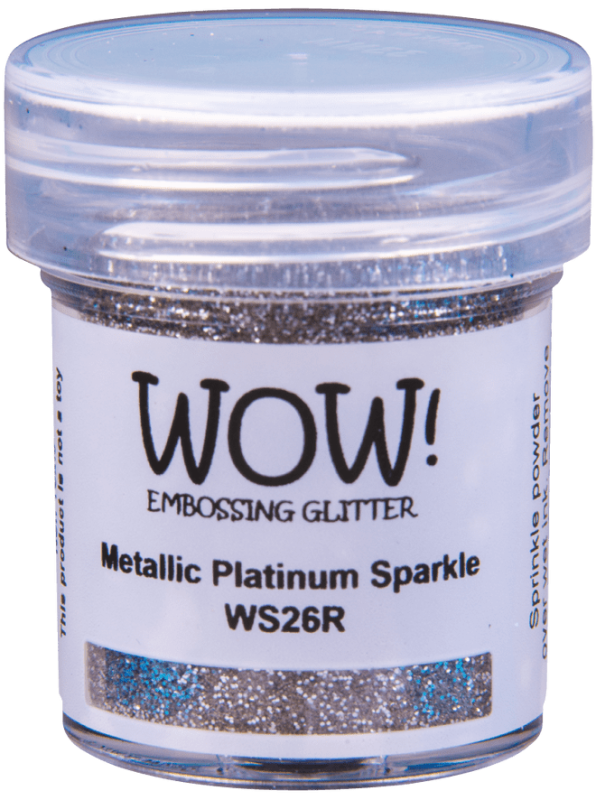 Embossingpulver Metallic Platinum sparkle