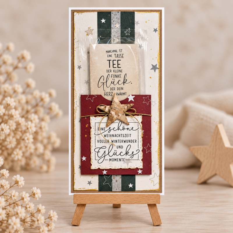 Designpapier Mix & Match Sterne beige