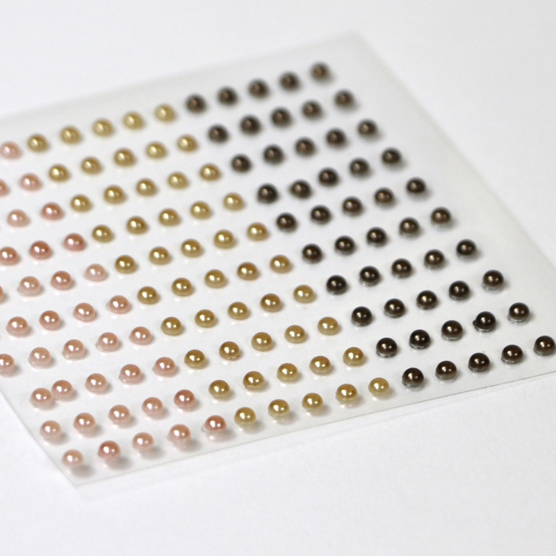 Halbe Perlen in 3 Brauntönen 3mm