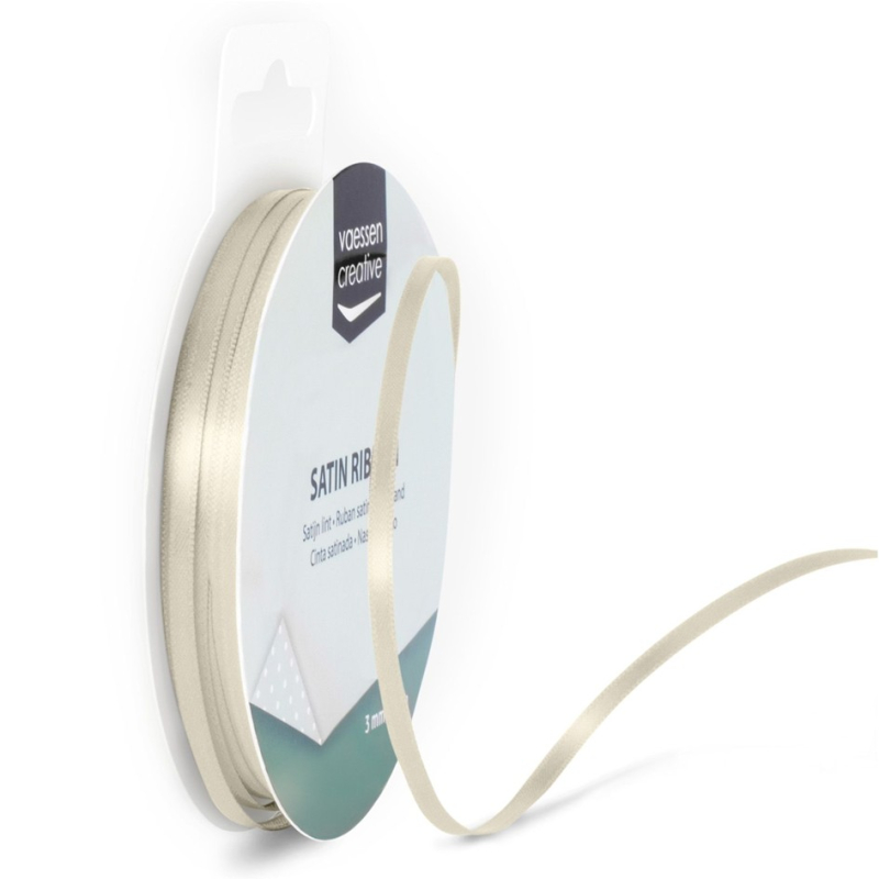Satinband beige - 3 mm