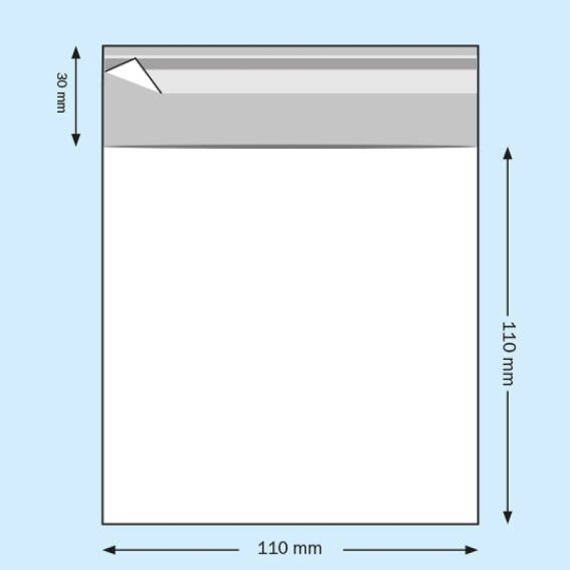 Cellophanhülle transparent 11 x 11 cm (20 Stück)