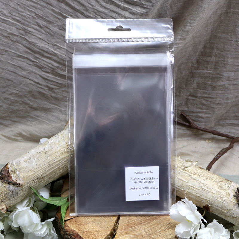 Cellophanhülle 12,5 x 18,5 cm (20 Stück)