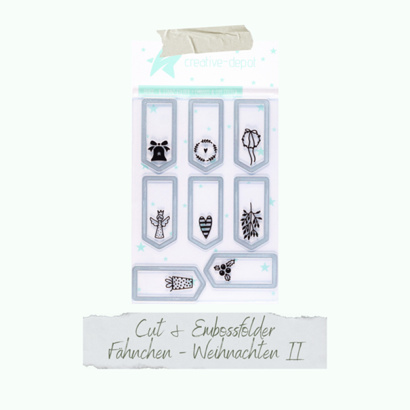 Cut & Emboss Folder Fähnchen - Weihnachten II *
