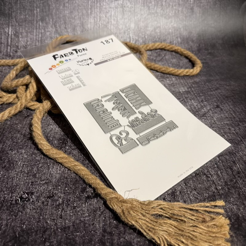 Stanzschablonen-Set Zusatz Schriftstanzen - Danke