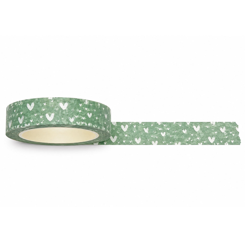 Washi Tape Mix & Match Herzen lindengrün